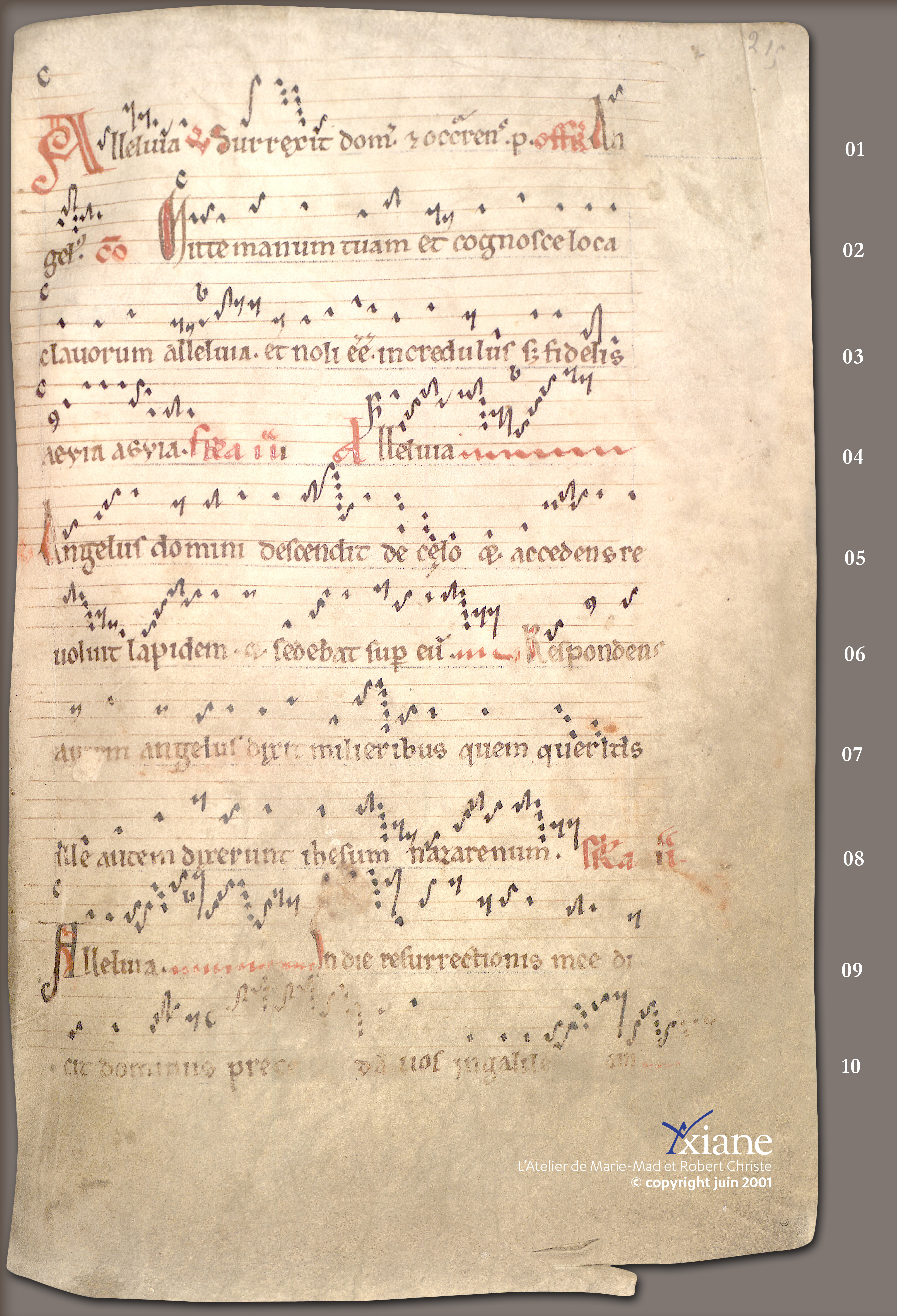 ... Dimanche In Albis et  répertoire d'Alleluia pour les jours de semaine pendant le temps pascal
