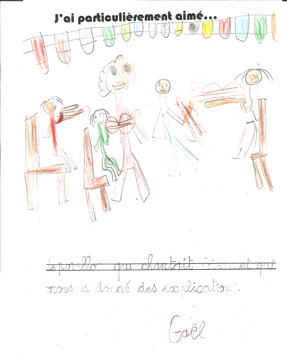 Commentaire d&rsquo;un enfant de premi&egrave;re primaire apr&egrave;s une s&eacute;ance de Don Giovanni organis&eacute;e sp&eacute;cialement pour les &eacute;l&egrave;ves de sa classe : &ldquo;Leporello qui chantait bien et qui nous a donn&eacute; des explications&rdquo;